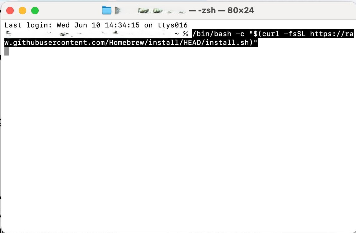 Comando Homebrew pegado