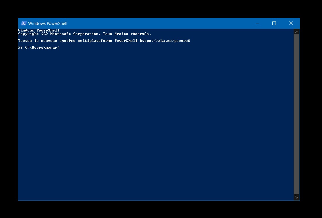 PowerShell abierto